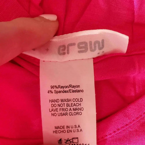 K+ Glam Fuchsia Pink Women's Short Sleeve Casual Dress Size 1X Plus Size NEW - Picture 4 of 7